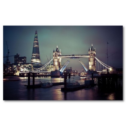 Αφίσα (Λονδίνο, Αγγλία, Ηνωμένο Βασίλειο, ποτάμι, Τάμεσης, αρχιτεκτονική)
